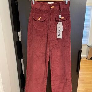 Clovis Pants Burgundy - La Veste